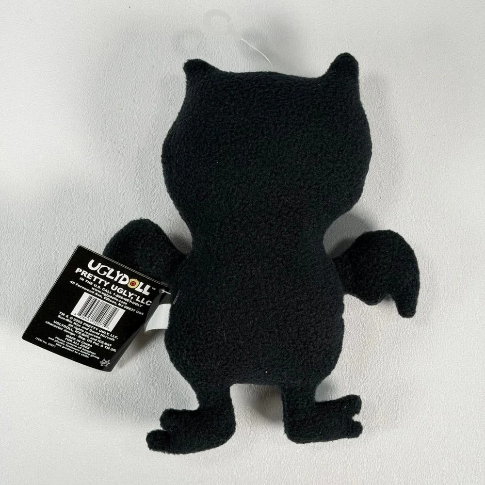 Uglydoll Little Uglys Ice-Bat Plush Toy Small Black Monster Goth